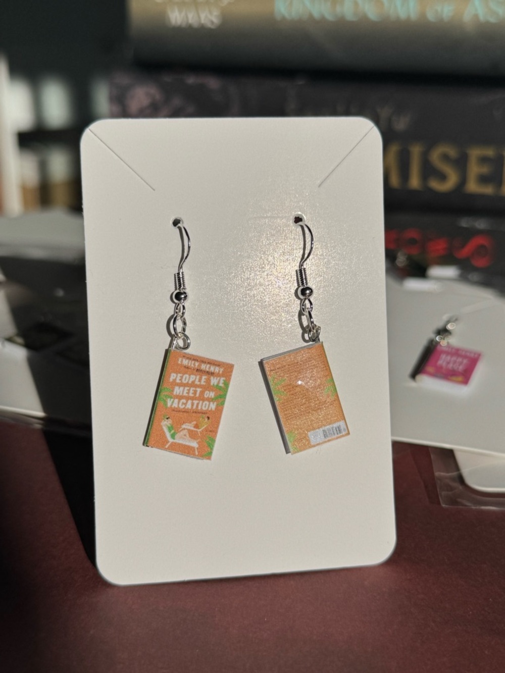 Emily Henry - People We Meet on Vacation Book Earrings - Picture 2 of 5